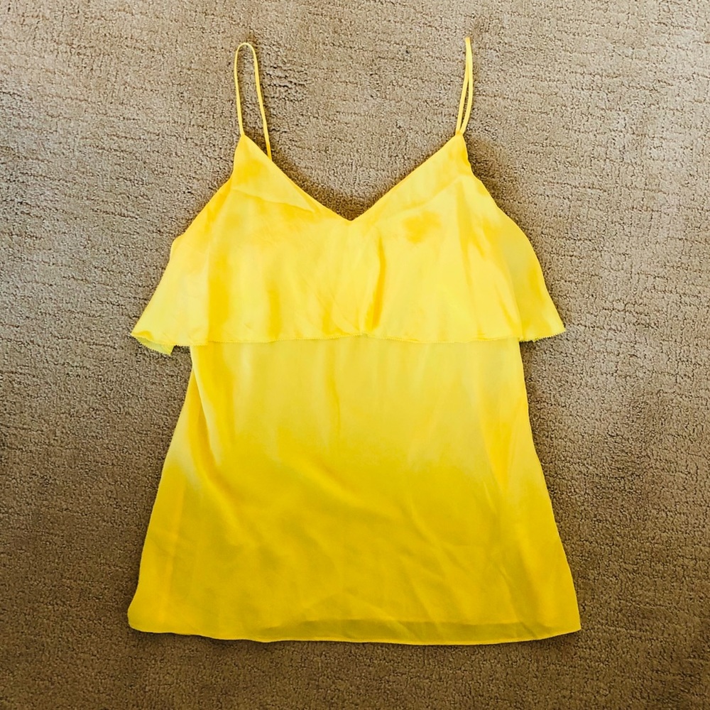 Diane von Furstenberg Tiered V-Neck Satin Camisole